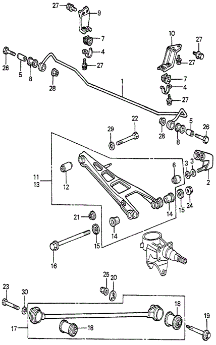 Rear Axle Beam for 1984 Honda Accord #0