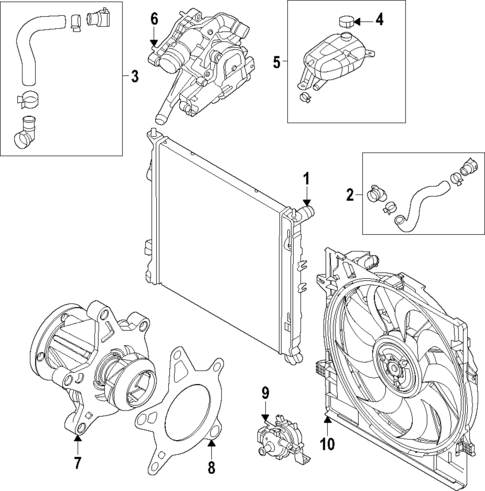 Radiator & Components for 2022 Hyundai Tucson #1