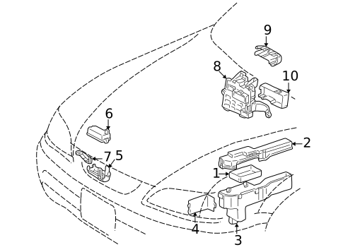 Electrical Components for 1999 Lexus ES300 #0