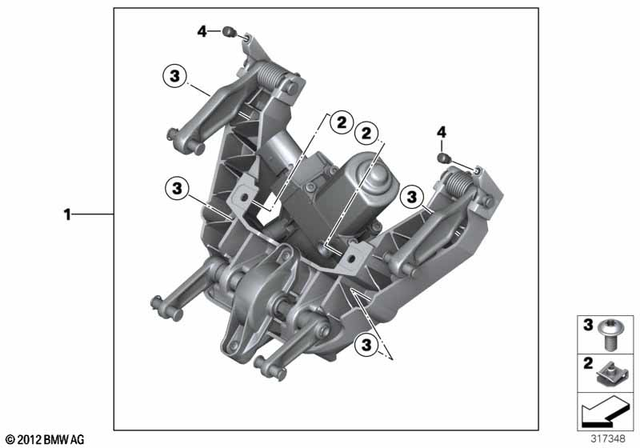 46638527122 - Frame and Mounting Parts: Windshield Adjustment, Electr. -  for BMW-Motorrad Image image