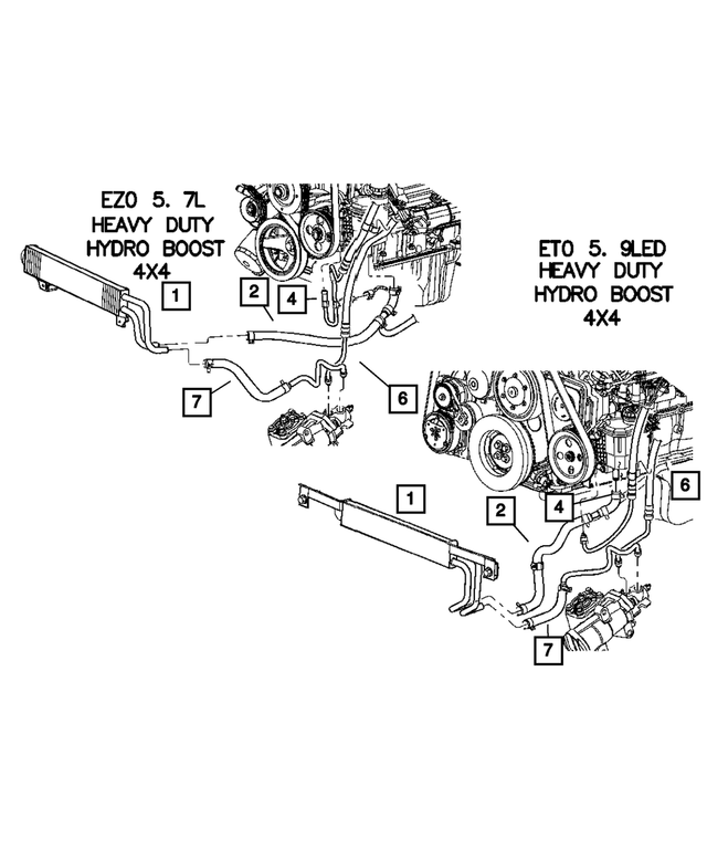 52113735AF - Steering: Power Steering Return Hose for Mopar Image image