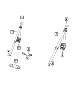 1UL391X9AA - Restraints: Rear Outer Seat Belt, Left for Jeep: Wrangler, Wrangler JK Image