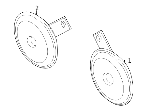 Horn for 2004 Subaru Baja #0