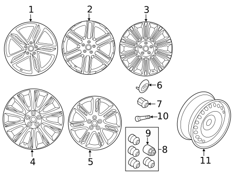 Wheels for 2012 Land Rover Range Rover Evoque #1