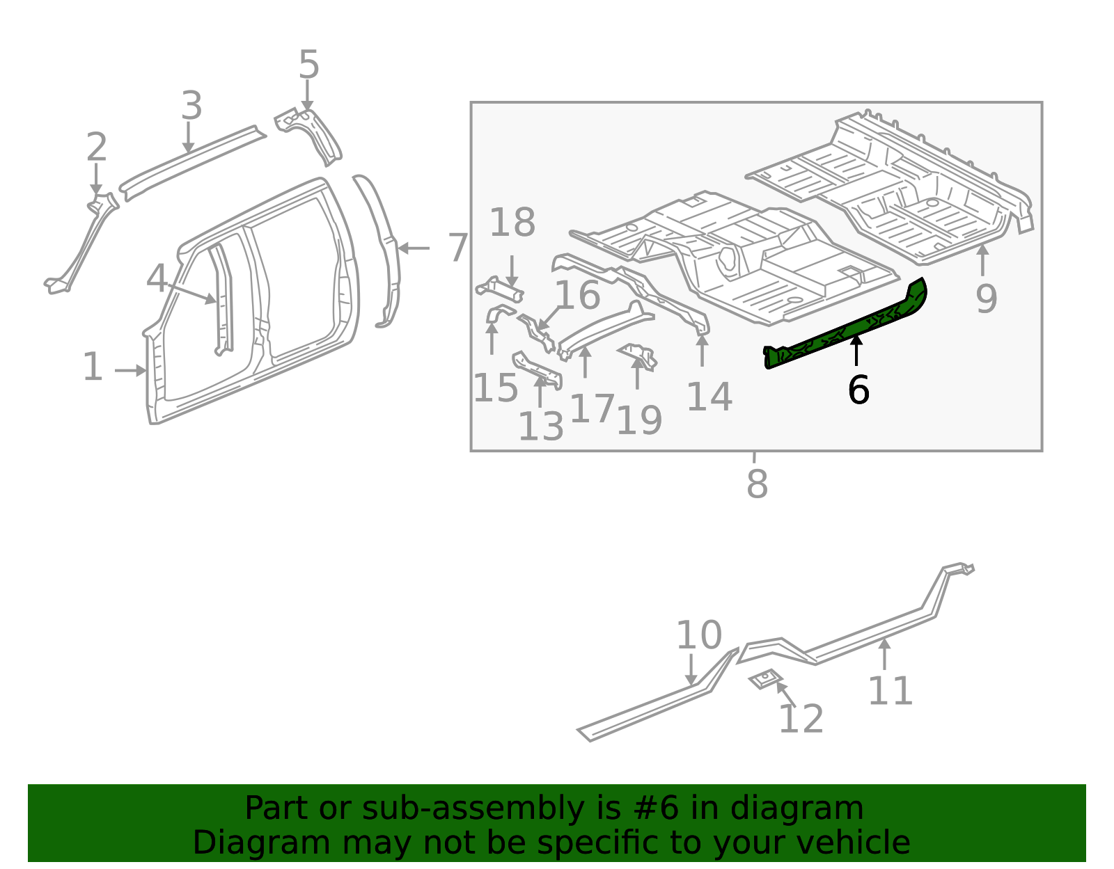 GM Rocker Panel - Side Frame Protection Panel - Part #25920291 ...
