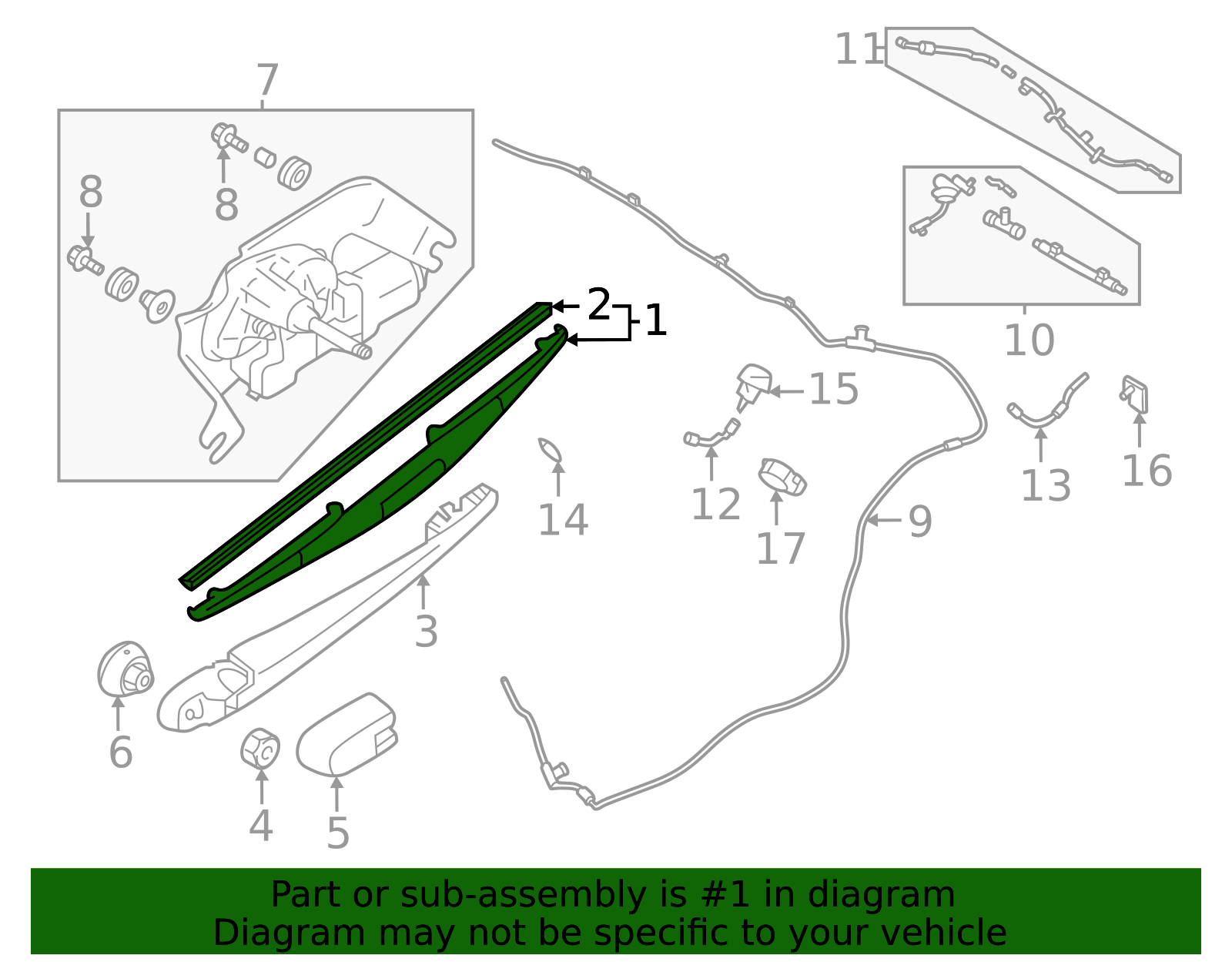 2024-2025 Subaru Crosstrek Wiper Blade 86542FN01A | OEM Parts Online