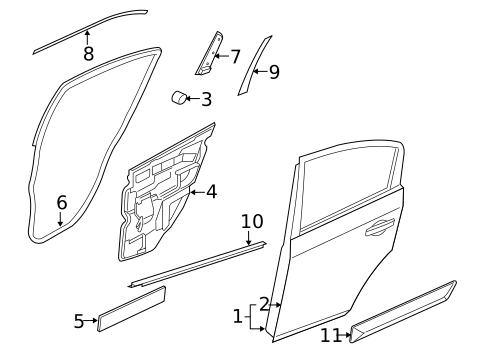 Door & Components for 2010 Nissan Sentra #1
