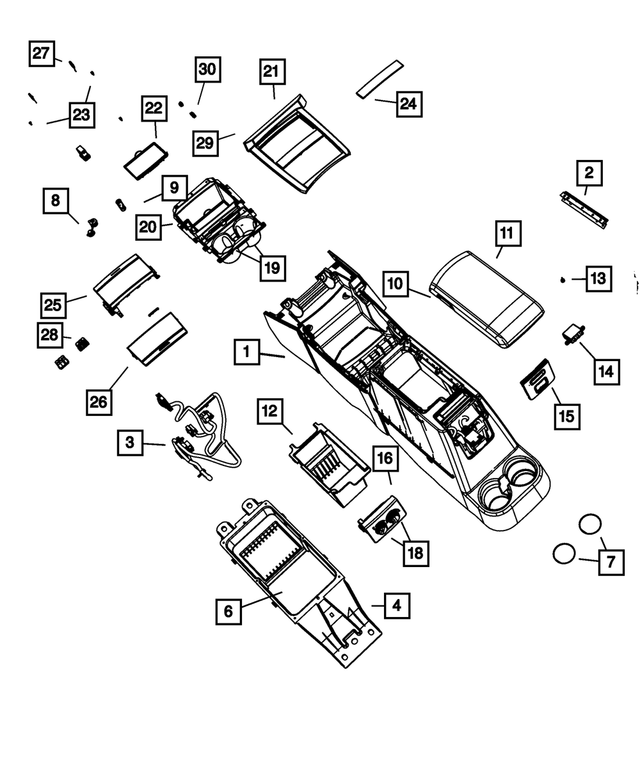 68003833AA - Electrical: Console Wiring for Mopar Image image