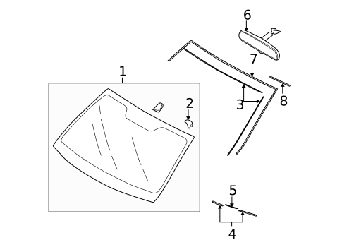 Glass - Windshield for 2013 Subaru Legacy #0