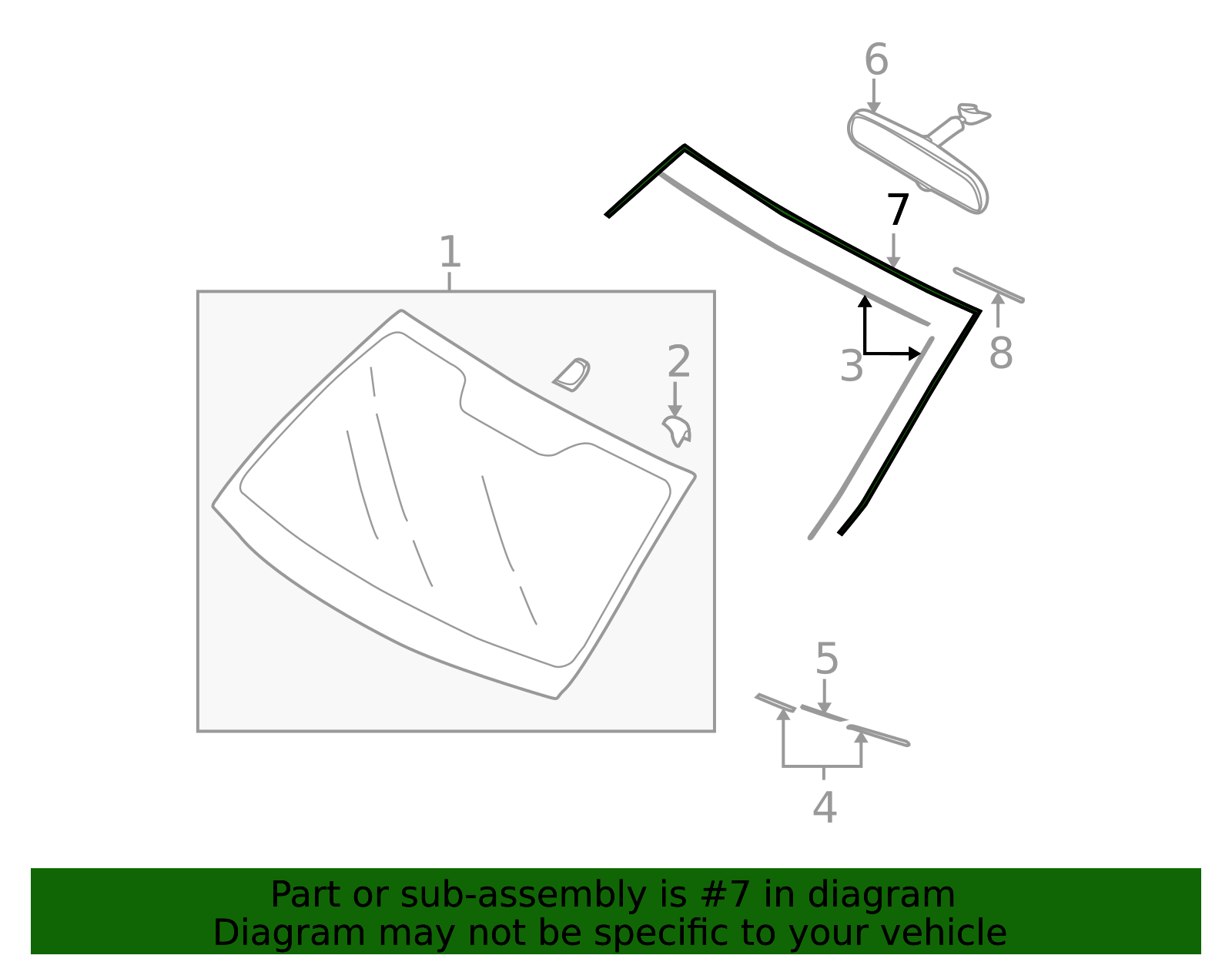 2010-2014 Subaru Reveal Molding 65058AJ01A | Subaru Parts Store