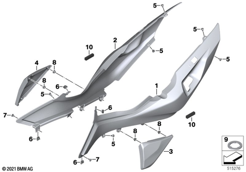 Motorcycle Trim Section, Windshield for 2021 BMW-Motorrad R 1250 RT #12