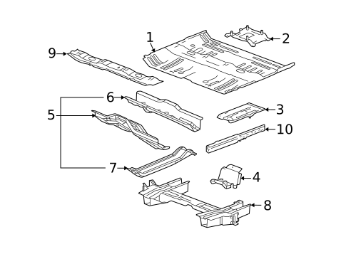 Floor & Rails for 2007 Pontiac Torrent #0
