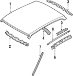 E7GZ6150202A - Body: Roof Panel for Mercury: Tracer Image