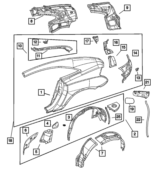 « 5098026AA – Body Sheet Metal Except Doors : Retenue pour Mopar Image »