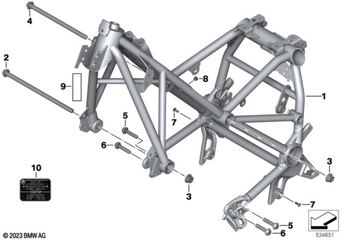 Motorcycle Frame for 2020 BMW-Motorrad R 1250 RT #0