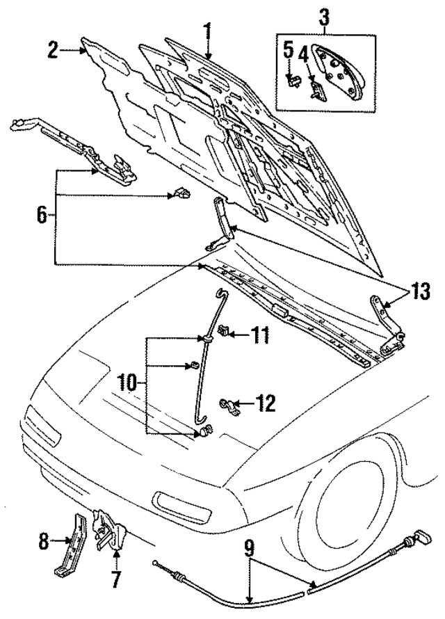 FB6752514 - : Support Rod Retainer for Mazda Image