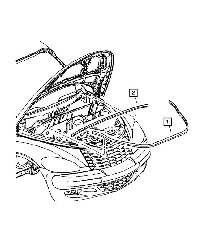 4724930AC - : Hood To Radiator Weatherstrip for Mopar Image