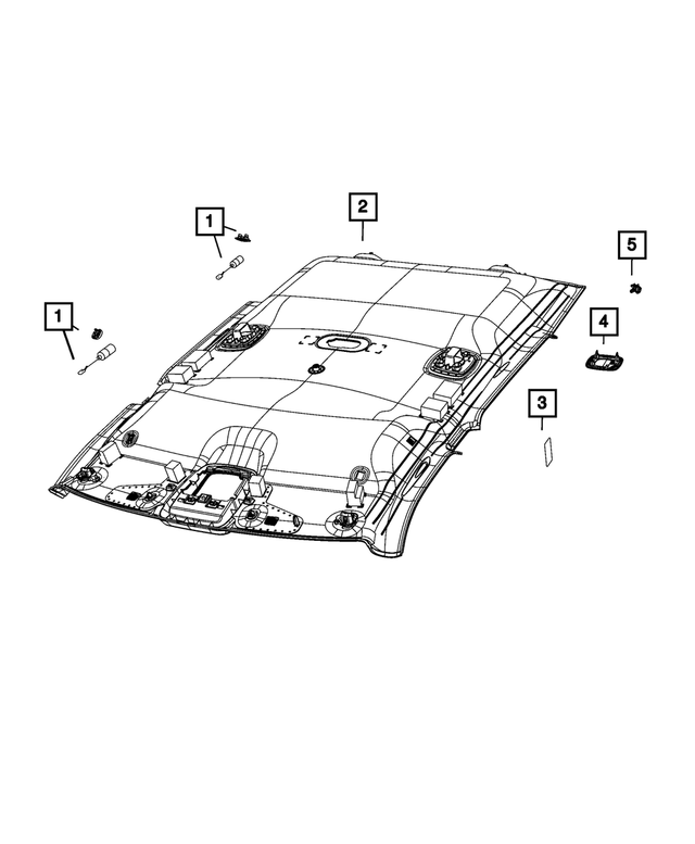 « 7KZ48TX7AA –  : Garnissage Du Pavillon pour Mopar Image »