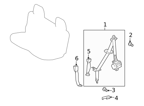 Seat Belt for 2010 Toyota Highlander #4
