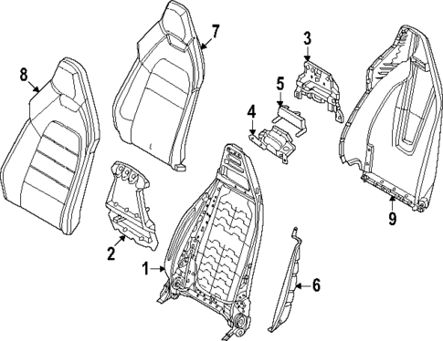 Driver Seat Components for 2025 Porsche Panamera #1