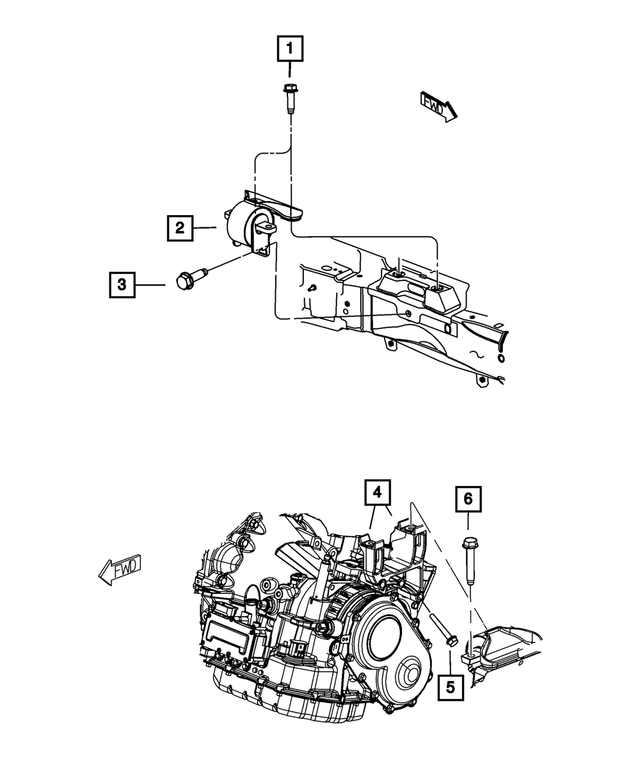 6104225AA - 2.7L Gas; Engine: Hex Flange Head Bolt, Mounting for Mopar Image image
