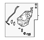 88983019 - Body: Reservoir Assembly for Buick: Rainier | Chevrolet: Trailblazer, Trailblazer EXT | GMC: Envoy, Envoy XL, Envoy XUV Image