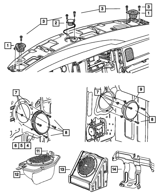 5082450AB - Instrument Panel and Radios and Consoles: Speaker, Base for Mopar Image