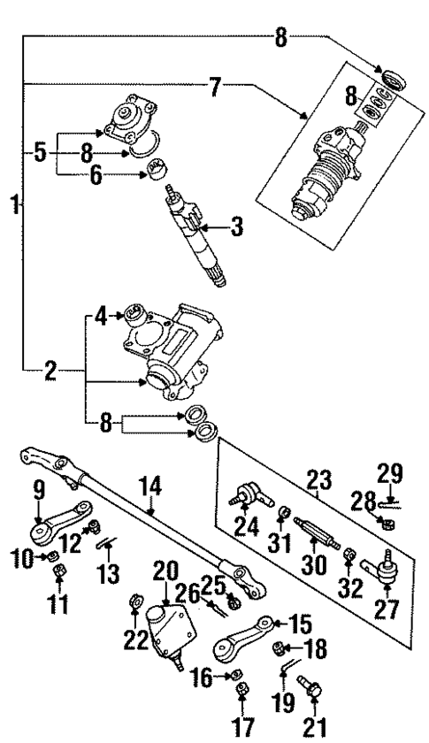 Steering Gear & Linkage for 2001 Isuzu VehiCROSS #0