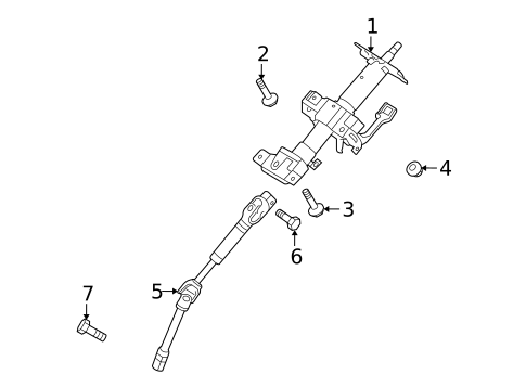 Steering Column Assembly for 2009 Kia Rondo #0