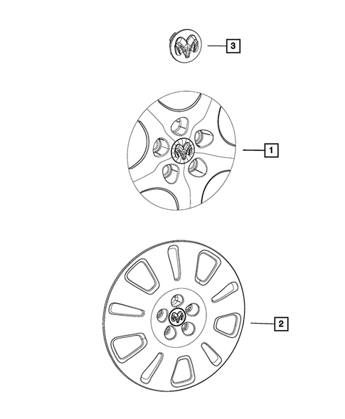 Wheel Covers and Center Caps for 2021 Ram ProMaster City #0