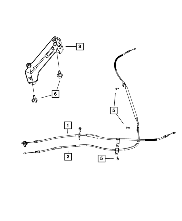 4779806AB - : Parking Brake Cable, Left for Mopar Image