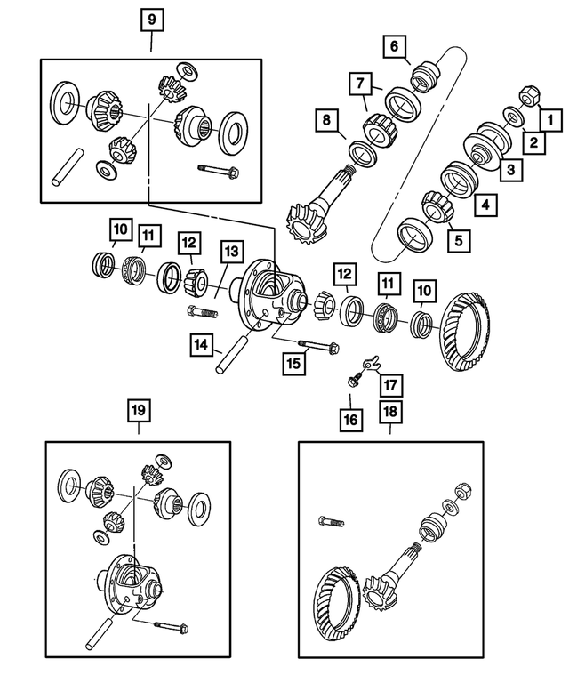 5175277AA - Front Axle; American Axle 235 MM Dual Rear Wheel; Differential and Drive Line: Ring Gear Bolt for Mopar Image