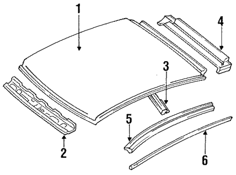 Roof & Components for 1993 Ford Escort #1