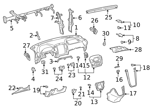 Instrument Panel for 2001 Lexus RX300 #0