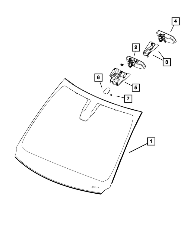 68145491AD - : Shipping Assembly - 30 Lite Glass Windshield for Mopar Image