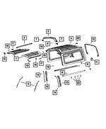 5VN11TZZAQ - Body Sheet Metal Except Doors: Targa Top Panel, Left for Mopar Image