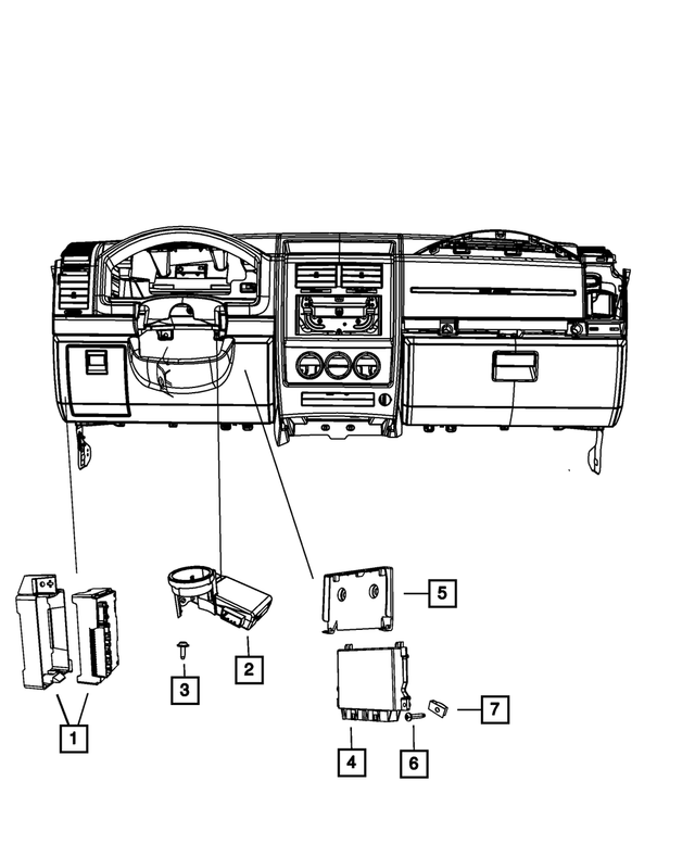68209838AA - Electrical: Control Module Receiver, Export for Mopar Image