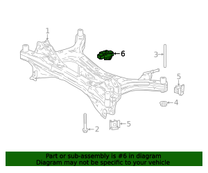 51249-10010 - Suspension Cross-Member Insulator - OEM Genuine Toyota Parts