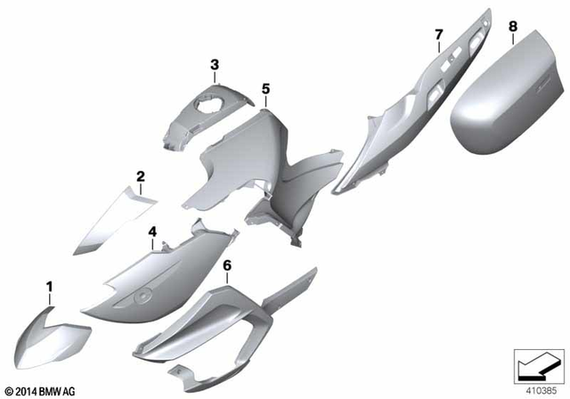 46617711653 - Frame and Mounting Parts: Front Wheel Fender - Rohteil/blank for BMW-Motorrad Image image