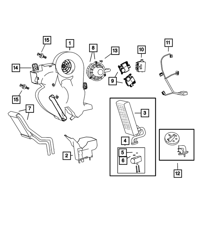 68232704AA - : A/C And Heater Upper Housing for Mopar Image