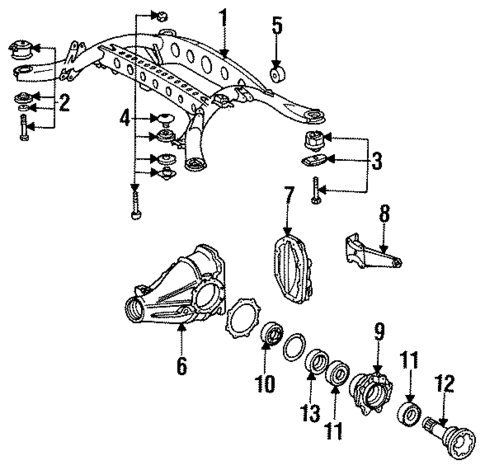Axle & Differential for 1998 Mercedes-Benz CL600 #0