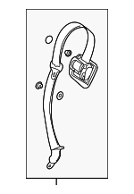 93186998 - : Seat Belt - Black for Saab: 9-5 Image