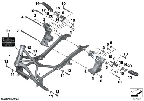 Motorcycle Frame for 2012 BMW-Motorrad C 600 Sport #0