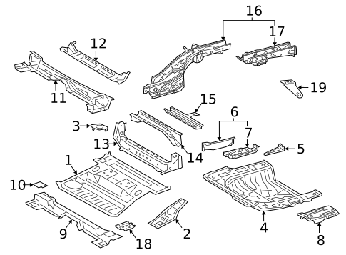 Rear Floor & Rails for 2021 Toyota Venza #0