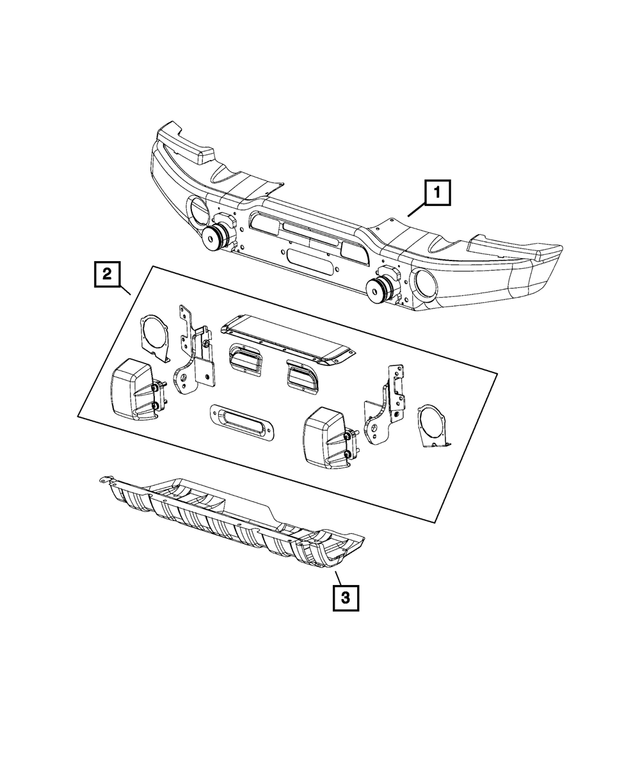 68159377AE - : Front Bumper Mounting Kit for Mopar Image