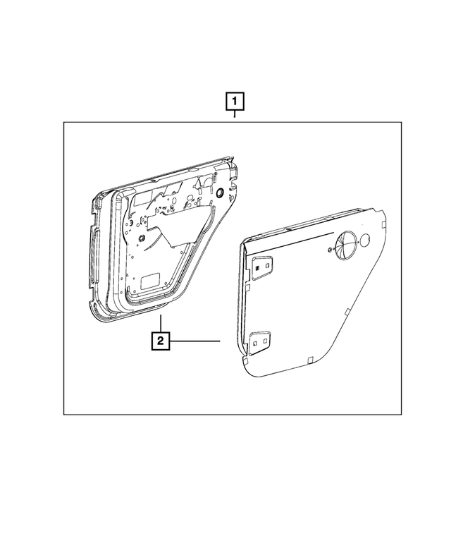 68028608AC - Mopar Accessories - Component Parts: Rear Half Door, Right for Mopar Image