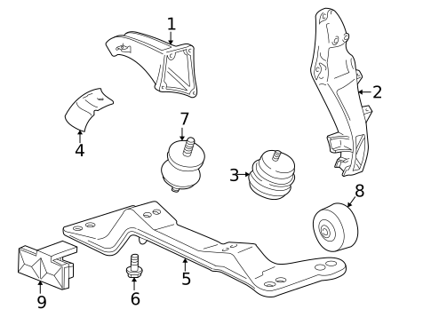 Engine & Trans Mounting for 1998 BMW Z3 #0