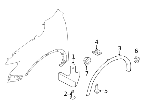 Exterior Trim - Fender for 2019 Nissan Rogue #0