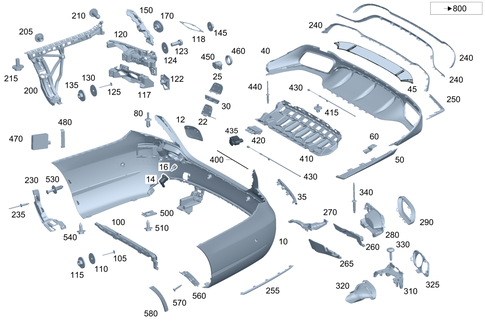 Rear Bumper for 1999 Mercedes-Benz E 300 #0