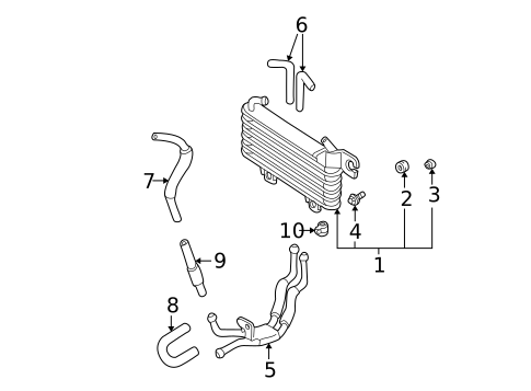 Oil Cooler for 2001 Hyundai Santa Fe #0